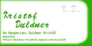 kristof duldner business card